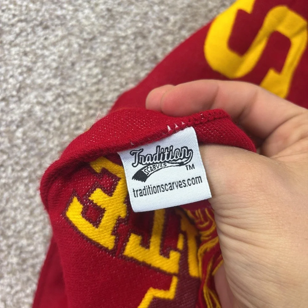 Iowa‎ State Cyclones Scarf Mens One Size Red NCAA Football Tradition Scarves